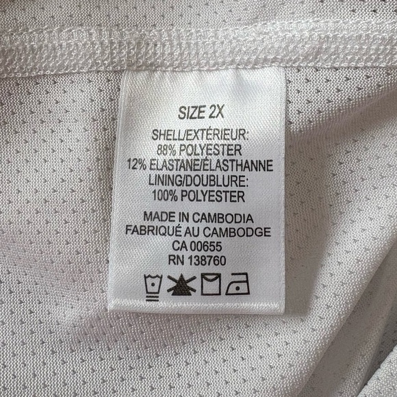 NWOT, Penningtons, Plus Size Stretch Pleated Skorts, 2X, White πββοΈββ‘οΈ - Picture 8 of 9